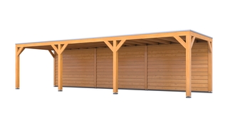 Douglas overkapping, 307 x 869 cm + wand blank, Verando, Living